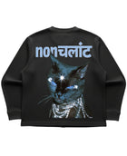 Nonchalant Cat Knit Waffle Tee